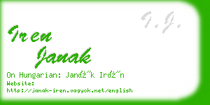 iren janak business card